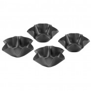 FORMA P/TORTILHAS ACO/ANTIADERENTE FK-7412 4UN 17x8cm PRETO