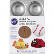 FORMA MINI BOLA C/6 CAVIDADES ALUMINIO 2105-1760 1UN 8,5X3,75CM 54495