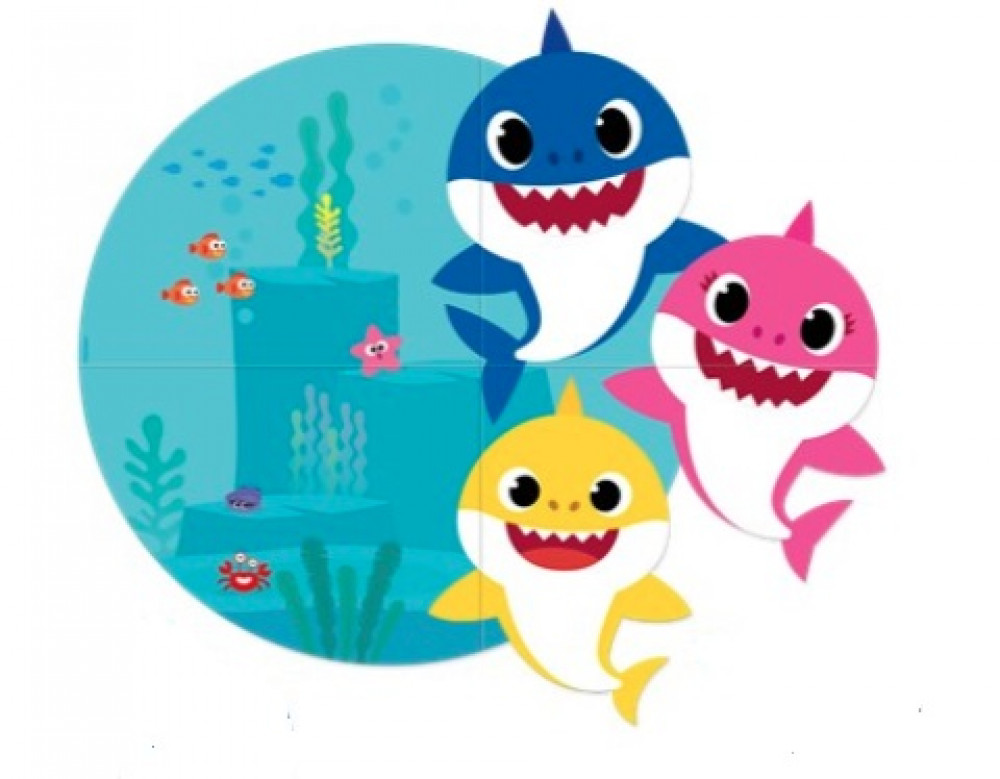 Painel Decorativo Baby Shark 1un Ref 23011761 Personagens