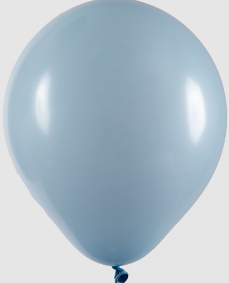 BALÃO BEXIGA N.009 REDONDO LISO/LATEX 000110 50UN AZUL CLARO - Balões