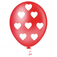 BALÃO ESTAMPADO CORAÇÃO N.010 25UN (REF. 3COR340025)